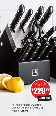 Kitchen Stuff Plus 16 pc. henckels dynamic self-sharpening knife set offer