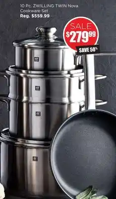 Kitchen Stuff Plus 10 pc. zwilling twin nova cookware set offer