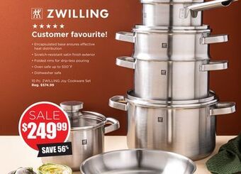 Kitchen Stuff Plus 10 pc. zwilling joy cookware set offer