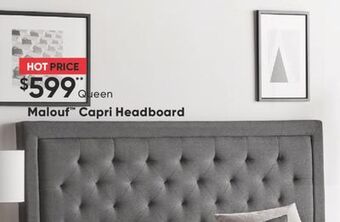 Sleep Country Malouf capri headboard offer