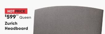 Sleep Country Zurich headboard offer