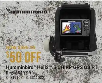 Bass Pro Humminbird® helix 5 chirp gps g3 pt offer