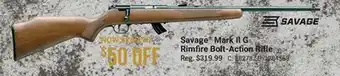 Bass Pro Savage® mark ii g rimfire bolt-action rifle offer