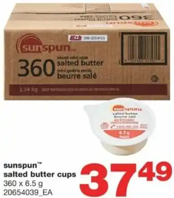 Wholesale Club Sunspun Salted Butter cups 360 x 6.5 g offer