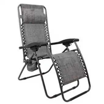 Lowe's Style selections metal stationary zero gravity chair with grey sling seat offer