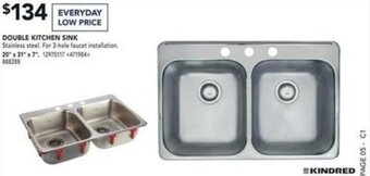 RONA Double Kitchen Sink 20"x31"x7" offer