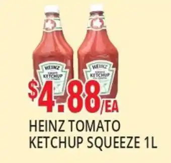 88 Supermarket Heinz Tomato Ketchup Squeeze 1L offer