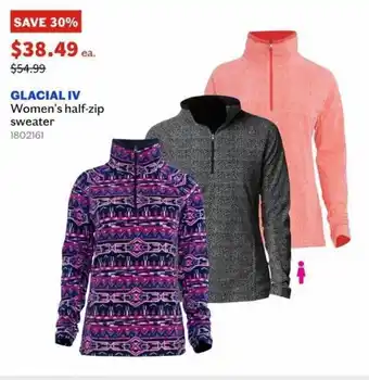 Sports Experts Glacial IV Women's Half-Zip Sweater offer