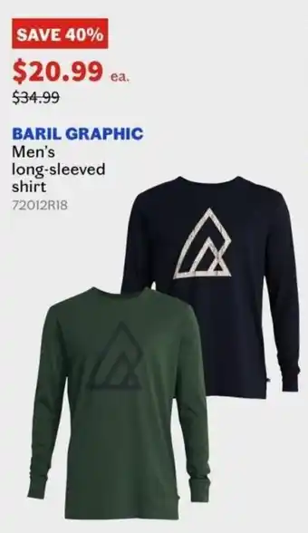 Sports Experts Baril Graphic Men's Long-Sleeved Shirt offer