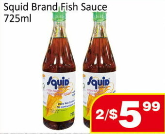 Jian Hing Supermarket Squid Brand Fish Sauce 725ml offer