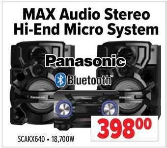 2001 Audio Video Panasonic max audio stereo hi-end micro system offer