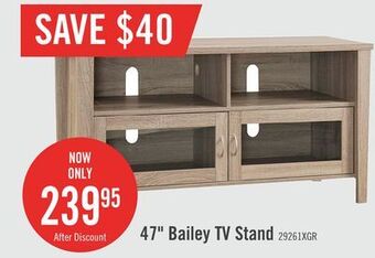 The Brick Bailey 47" tv stand grey offer