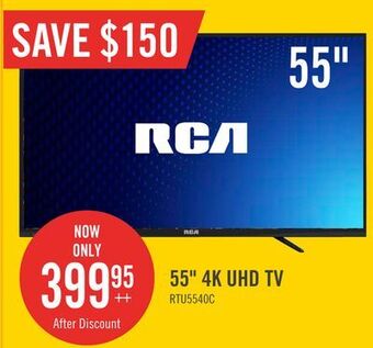 The Brick Rca 55" 4k uhd led television - rtu5540-c offer