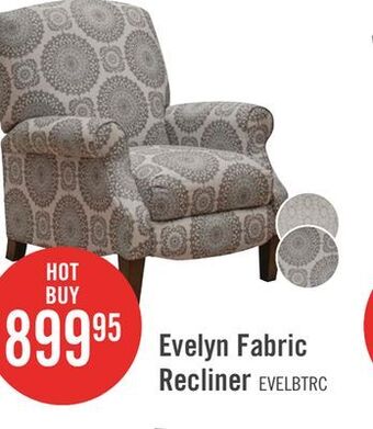 The Brick Evelyn fabric recliner - brianne twilight offer