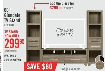 The Brick Glendale 60" tv stand grey offer