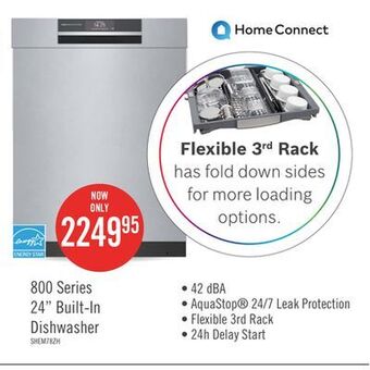 The Brick Bosch 800 series 24" built-in dishwasher - shem78zh5n offer