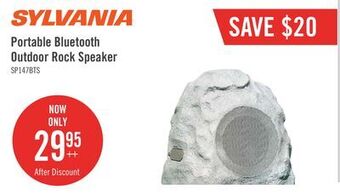 The Brick Sylvania sp147 portable bluetooth outdoor rock speaker offer