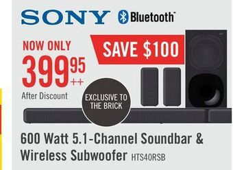 The Brick Sony 5.1-channel 600 w home cinema package - 4a5573 offer