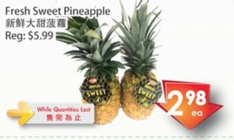 Fresh Palace Supermarket Fresh sweet pineapple offer