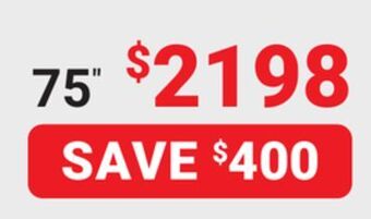 Visions Electronics Sony native 120hz panel 75" smart tv offer