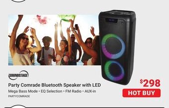 Visions Electronics Soundstage party comrade bluetooth speaker with led offer