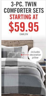 The Brick Charlie 3-piece twin comforter set offer