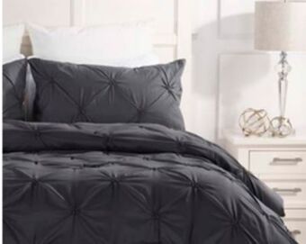 The Brick Brianna 3-piece full/queen comforter set - dark grey offer
