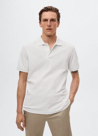 Mango Cotton piqué polo shirt offer