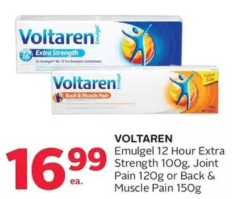 Rexall Voltaren emulgel 12 hour extra strength joint pain or back & muscle pain offer