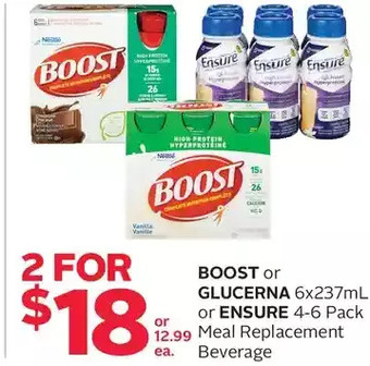 Rexall Boost or glucerna or ensure meal replacement beverage offer