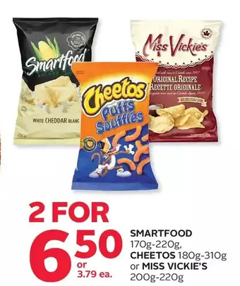Rexall Smartfood, cheetos or miss vickie's offer