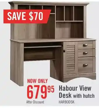 The Brick Harbor view desk with hutch offer