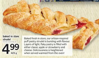 Fortinos Baked in store strudel offer