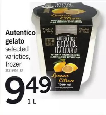Fortinos Autentico gelato offer