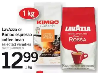 Fortinos Lavazza or kimbo espresso coffee bean offer