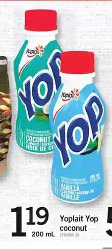 Fortinos Yoplait yop coconut offer
