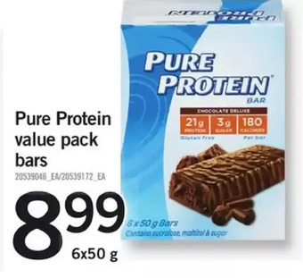 Fortinos Pure protein value pack bars offer