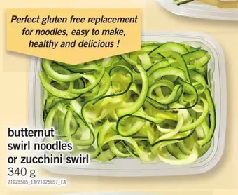 Fortinos Butternut swirl noodles or zucchini swirl offer