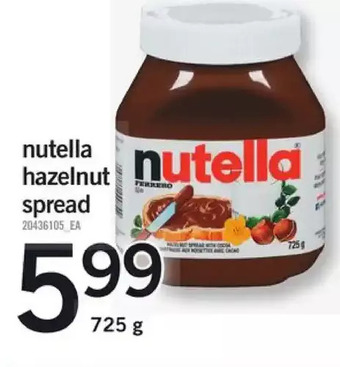 Fortinos Nutella hazelnut spread offer