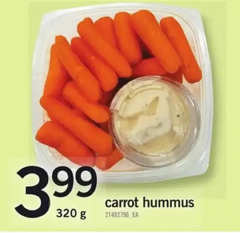 Fortinos Carrot hummus offer