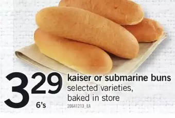 Fortinos Kaiser or submarine buns offer