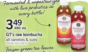 Fortinos Gt's raw kombucha offer