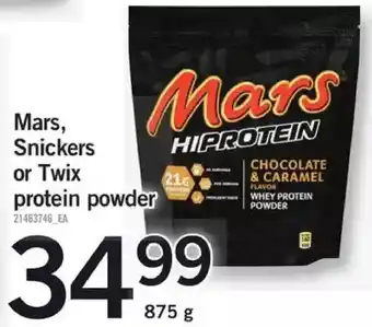 Fortinos Mars, snickers or twix protein powder offer