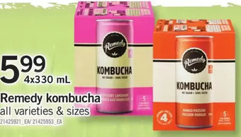 Fortinos Remedy kombucha offer