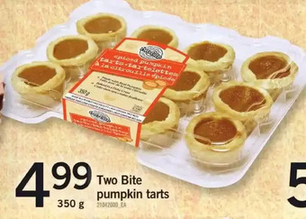 Fortinos Two bite pumpkin tarts offer
