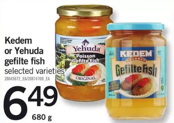 Fortinos Kedem or yehuda gefilte fish offer