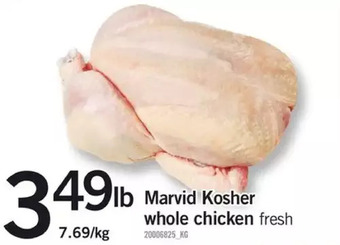 Fortinos Marvid kosher whole chicken offer