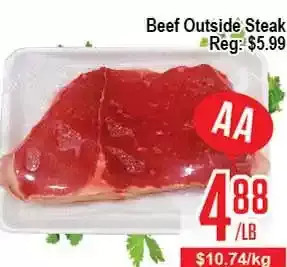 Skyland Foodmart Beef outside steak offer