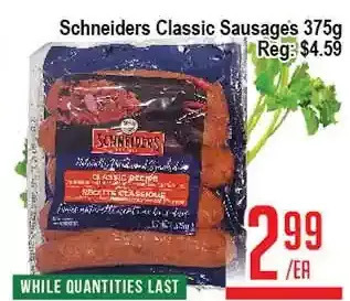 Skyland Foodmart Schneiders classic sausages offer