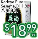 Ample Food Market Kadoya pure sesame oil offer